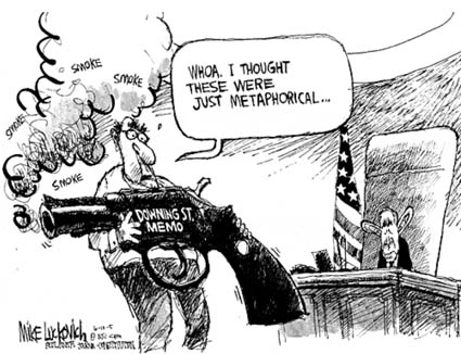 Cartoons about the Downing Street memos