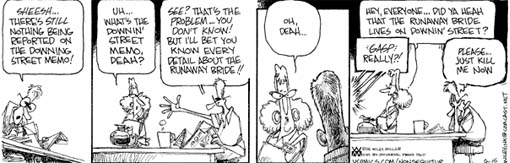 Cartoons about the Downing Street memos