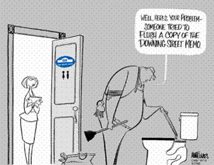 Cartoons about the Downing Street memos