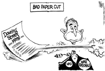 Cartoons about the Downing Street memos